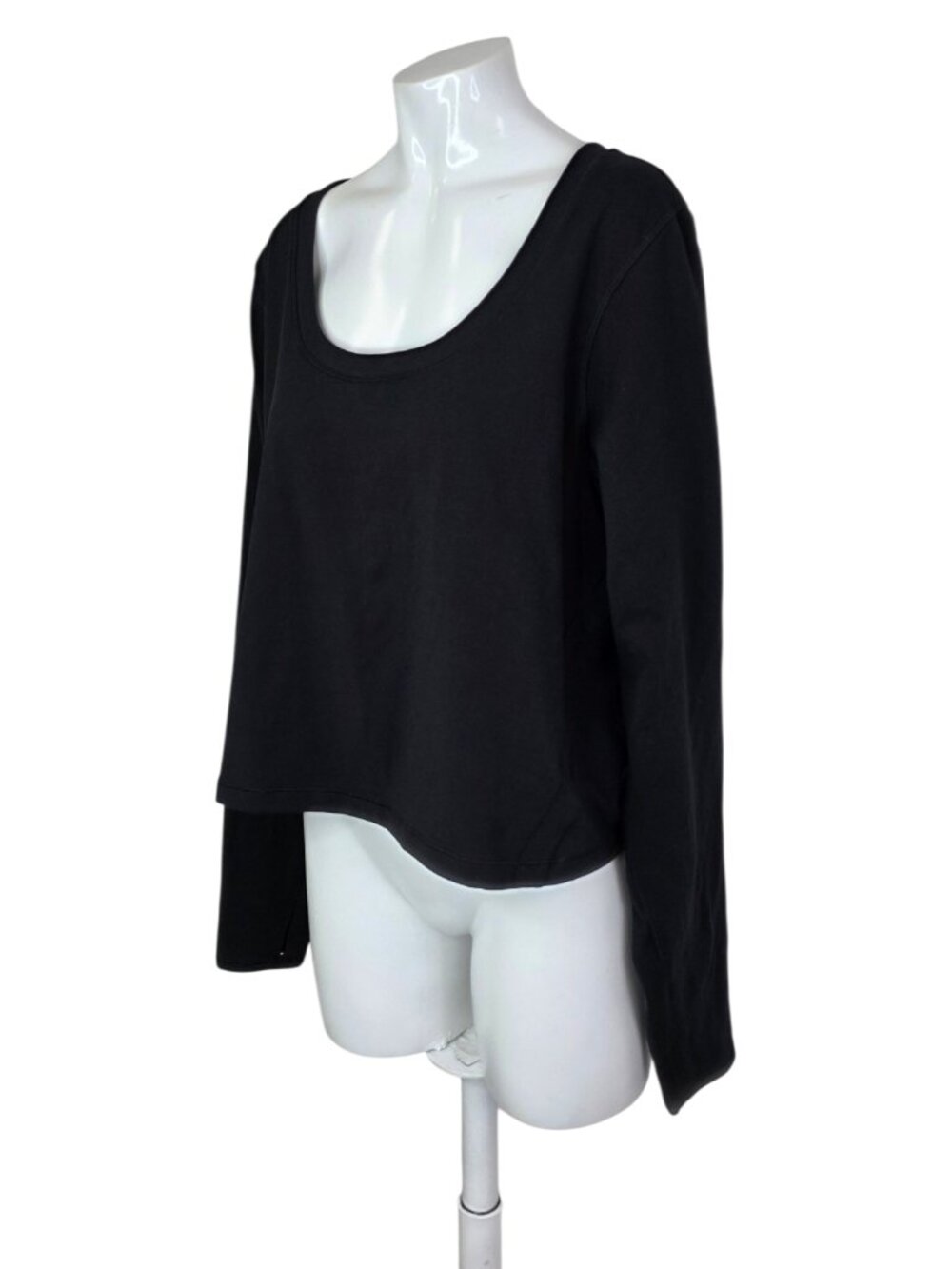 Athleta Shanti Top, Long Sleeve, Cropped, Black, Pullover, Soft, Athletic, 2X - Picture 7 of 10